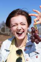 Girl Eating Grapes