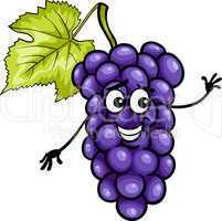 funny blue grapes fruit cartoon illustration