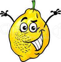 funny lemon fruit cartoon illustration