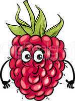 funny raspberry fruit cartoon illustration