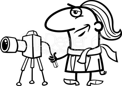 photographer cartoon coloring page