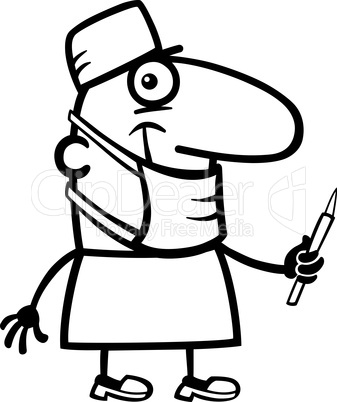 surgeon cartoon coloring page