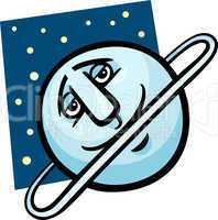 funny uranus planet cartoon illustration
