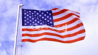 usa flag waving in the wind
