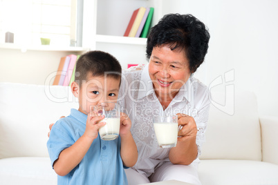 Drink milk together