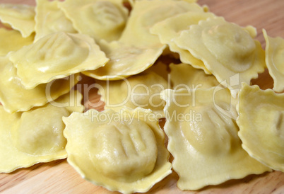 Fresh homemade ravioli