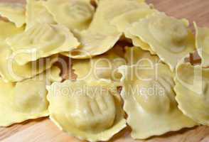 Fresh homemade ravioli