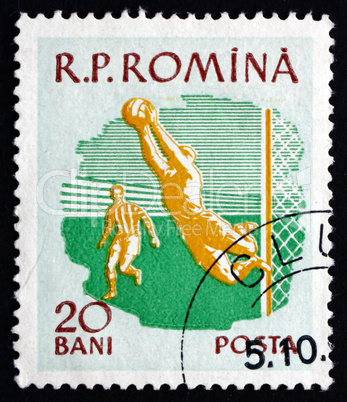 Postage stamp Romania 1959 Soccer, Sport