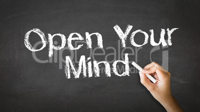 Open Your Mind Chalk Illustration