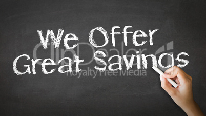 We offer Great Savings Chalk Illustration