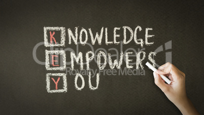 Knowledge Empowers You Chalk Illustration