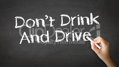 Don't Drink And Drive Chalk Illustration
