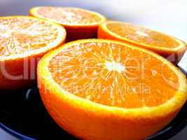 orange cut by fractions