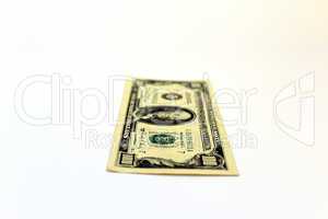hundred dollar banknote isolated on white background