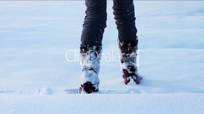 Footprints in the snow