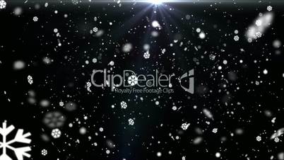 Snow Flakes Background Loop