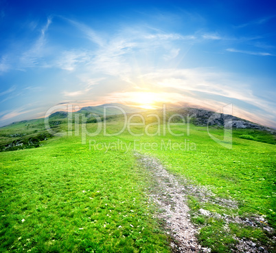 Trail in mountains