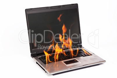 Burning Laptop