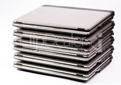 Laptop organized pile