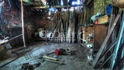 In The Old Barn. HDR Time Lapse