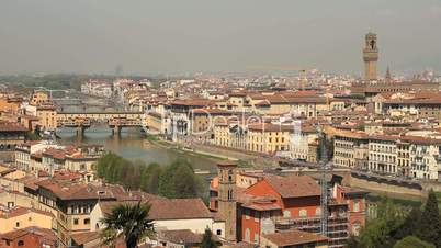 Ponte Vecchio and Palazzo Vecchio, Florence