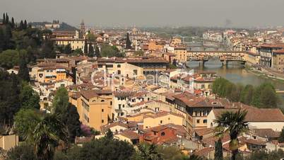 Ponte Vecchio and Florence cityscape