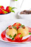 dumplings with strawberries