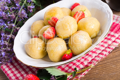 dumplings with strawberries