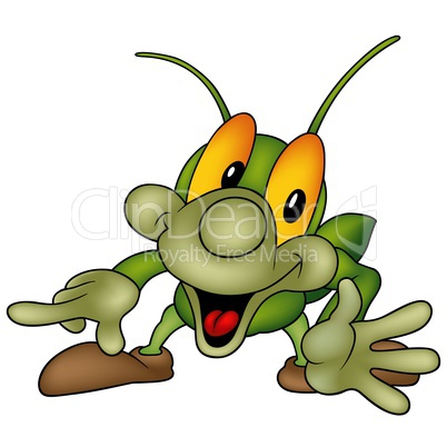 happy green bug