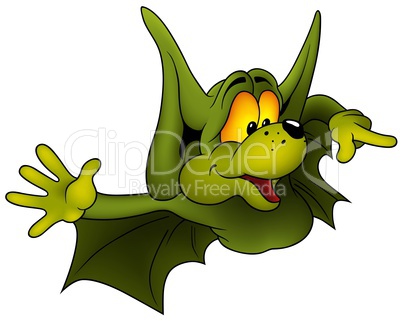 Green Smiling Bat