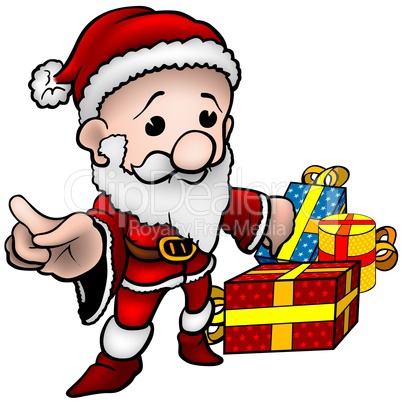 Santa Claus And Gifts