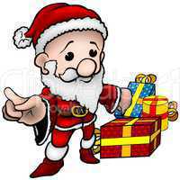 Santa Claus And Gifts