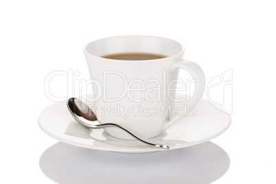 Cup of coffee with spoon