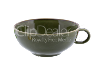 Green ceramic cup