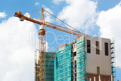 crane and construction site.