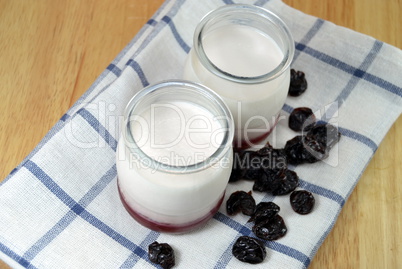 Natural yoghurt over a table