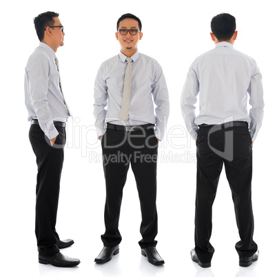 Asian businessman in different angle