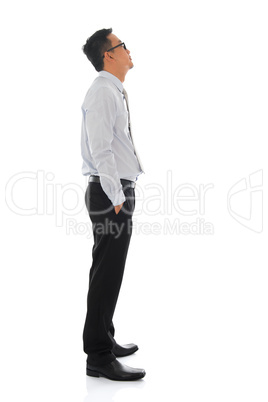 Asian businessman side view