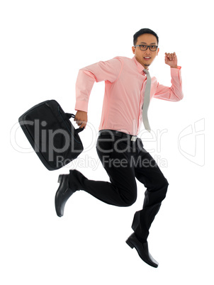 Businessman in hurry