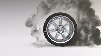 Burning tire