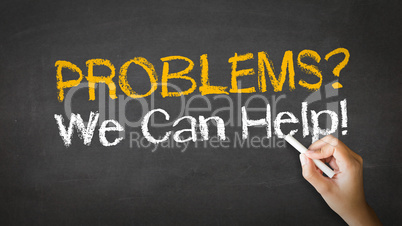 Problems we can help Chalk Illustration