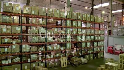 Goods in the warehouse complex.