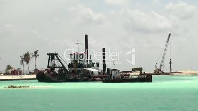drilling ship for marine construction