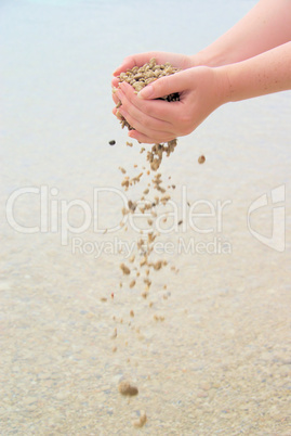 Hand mit Steinen - hand with stones 30