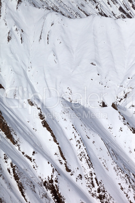 snowy rocks