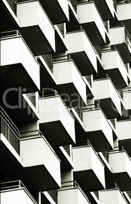 Symmetrisch angeordnete Balkone