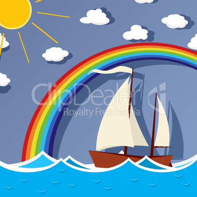 sailing background card