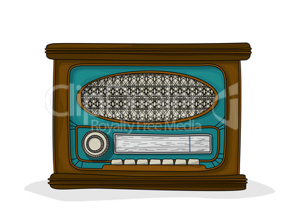 retro cartoon radio