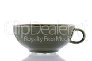 Green ceramic cup