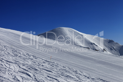 ski slope and blue sky